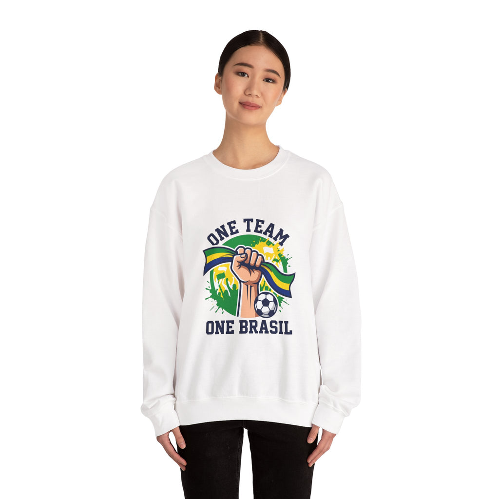 One Team One Brasil Sweatshirt | country pride, retro soccer