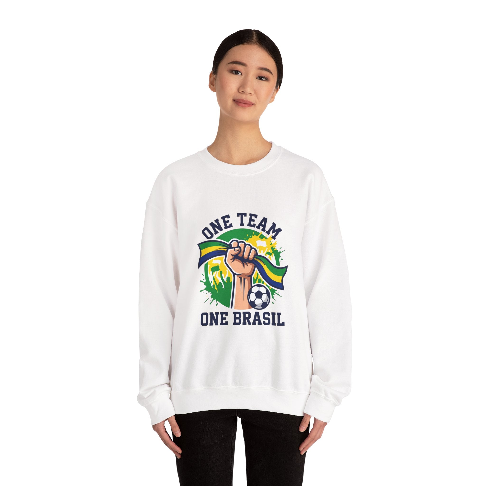 One Team One Brasil Sweatshirt | country pride, retro soccer