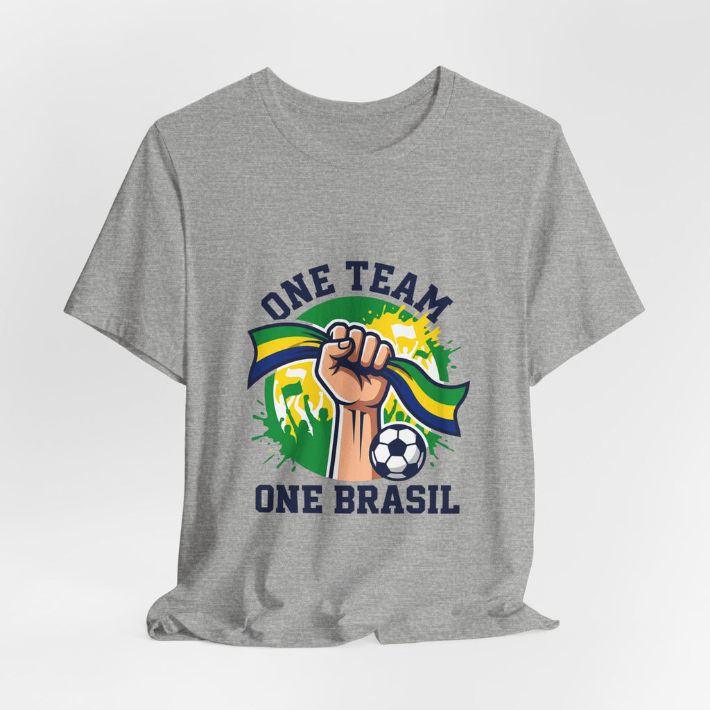 One Team One Brasil T-Shirt | Brazil Soccer, Country Pride, Retro Supporters