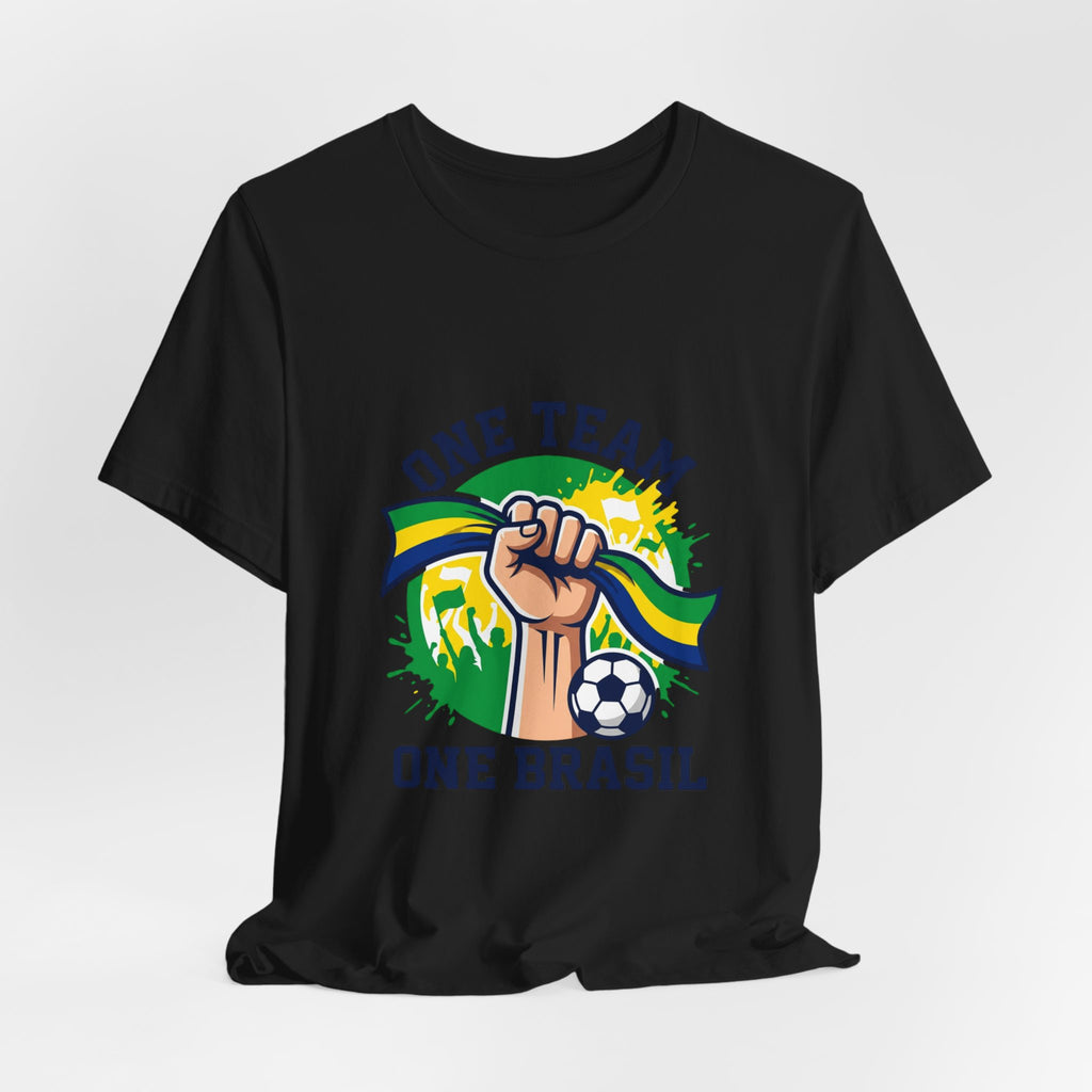 One Team One Brasil T-Shirt | Brazil Soccer, Country Pride, Retro Supporters