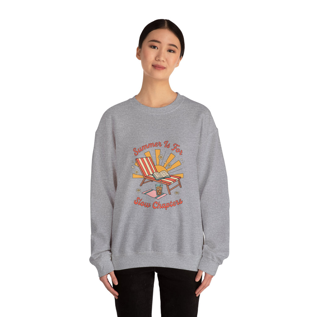 Summer Is For Slow Chapters Crewneck, summer aesthetic, retro coastal vibes