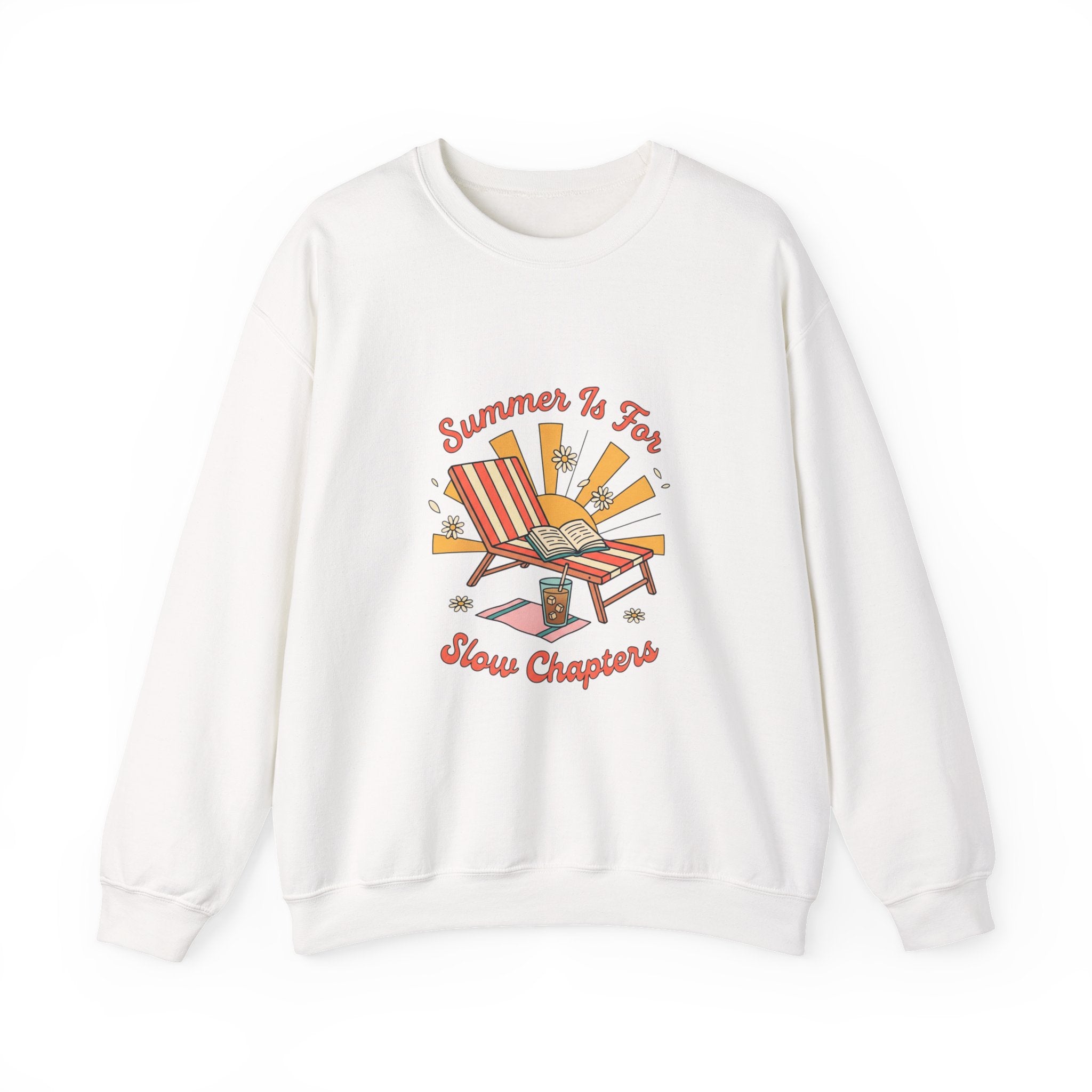 Summer Is For Slow Chapters Crewneck, summer aesthetic, retro coastal vibes
