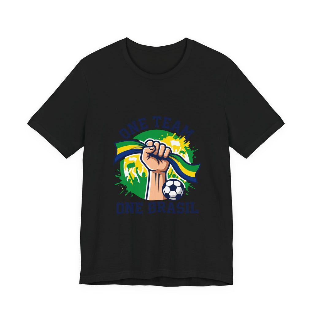 One Team One Brasil T-Shirt | Brazil Soccer, Country Pride, Retro Supporters