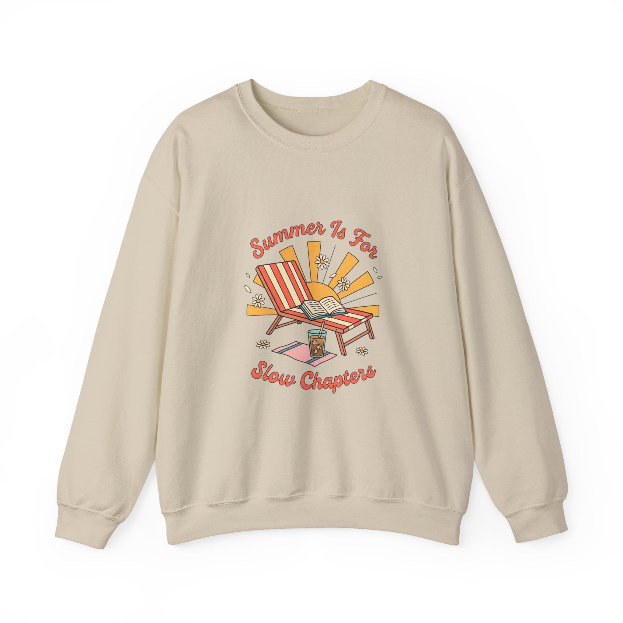 Summer Is For Slow Chapters Crewneck, summer aesthetic, retro coastal vibes