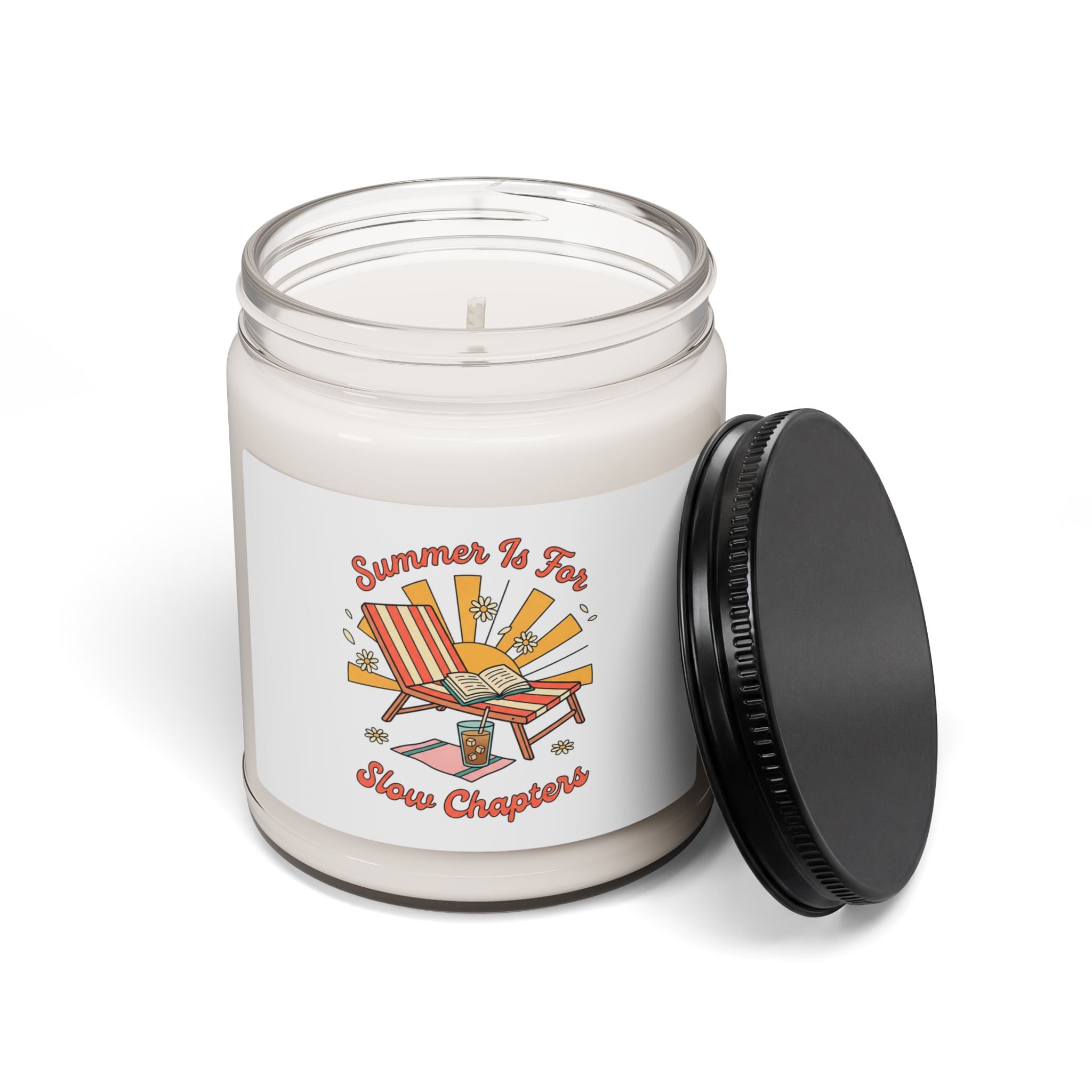Sunny Coastal Chair Candle, Soy Candle | Summer Aesthetic, Retro Pastel