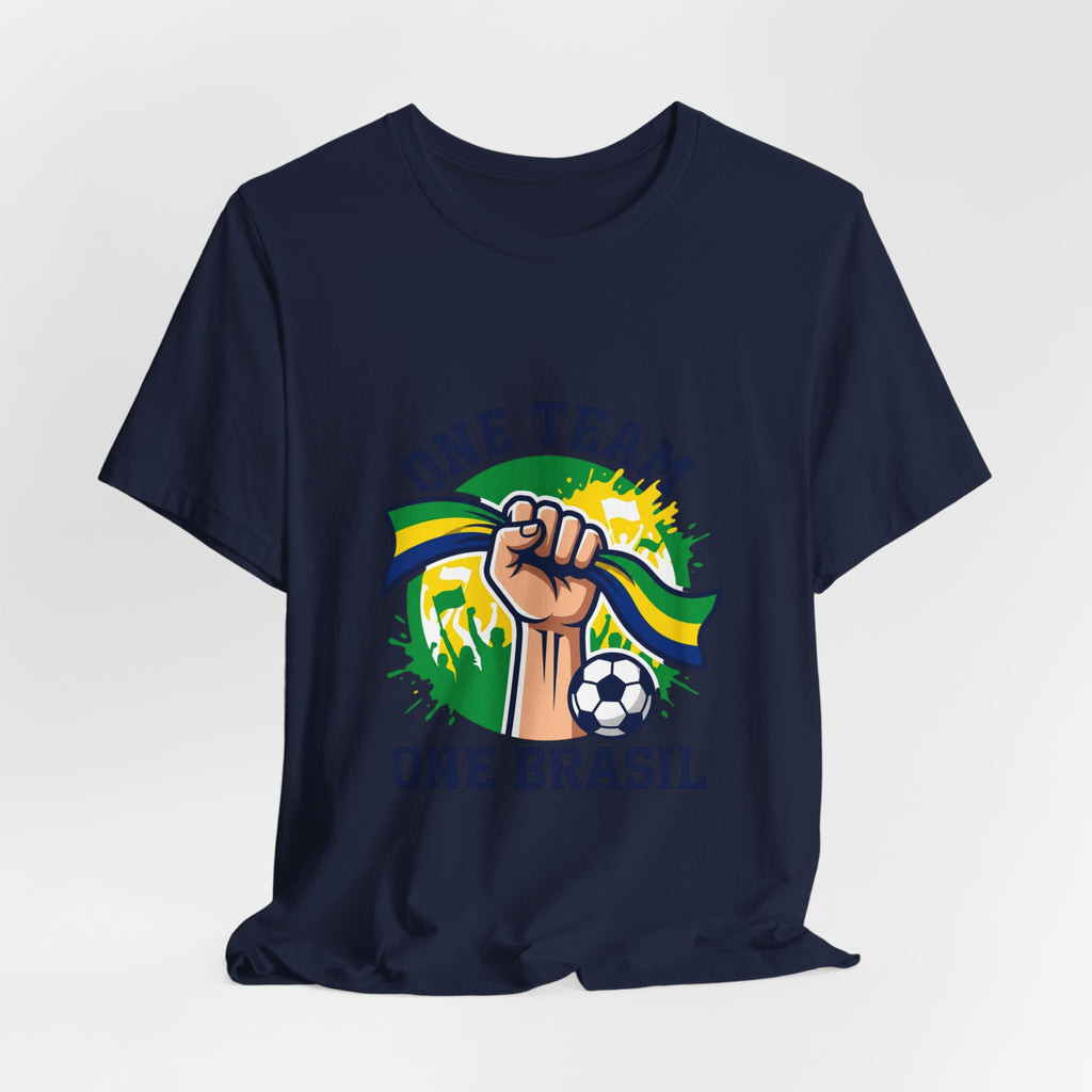 One Team One Brasil T-Shirt | Brazil Soccer, Country Pride, Retro Supporters