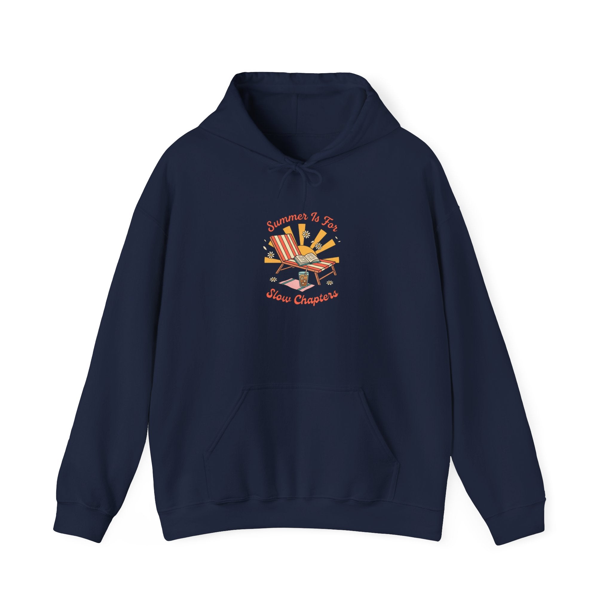 Sunny Beach Chair Illustration Hoodie | summer aesthetic, coastal vibes