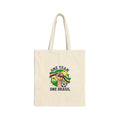 One Team One Brasil Tote, country pride retro soccer, supporters flag-inspired