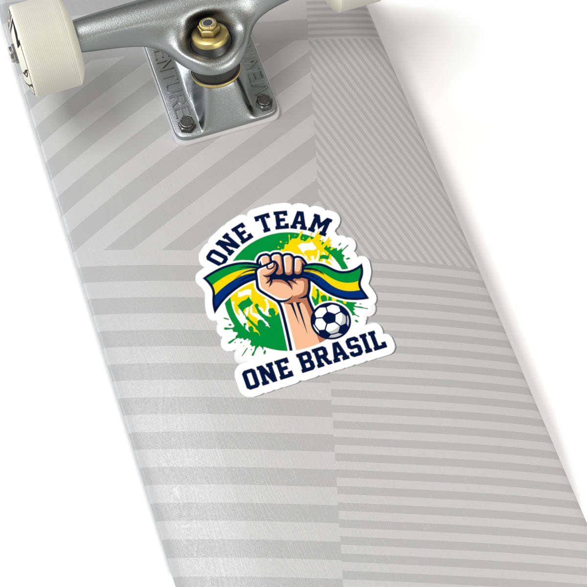 One Team One Brasil Sticker | country pride, retro soccer