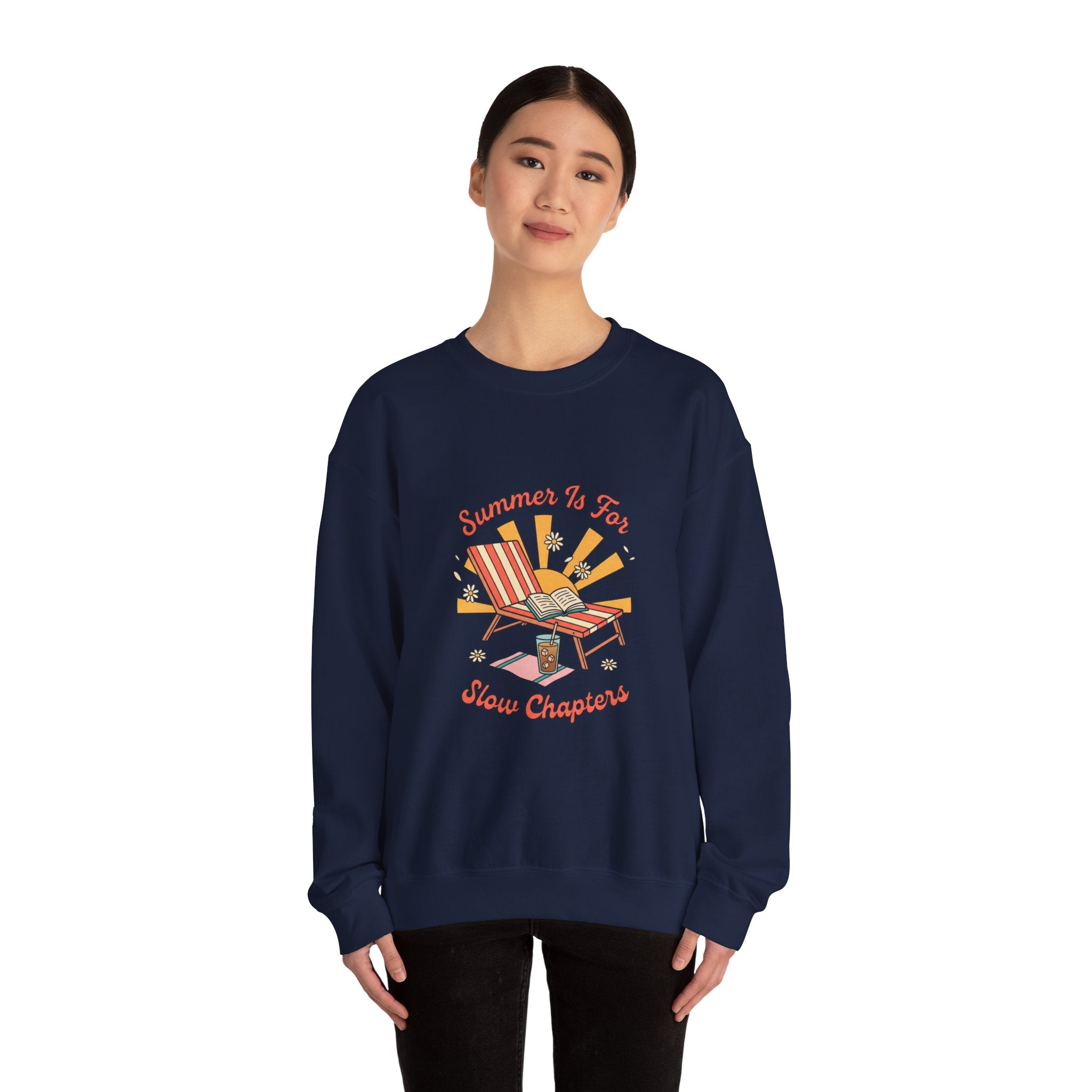 Summer Is For Slow Chapters Crewneck, summer aesthetic, retro coastal vibes