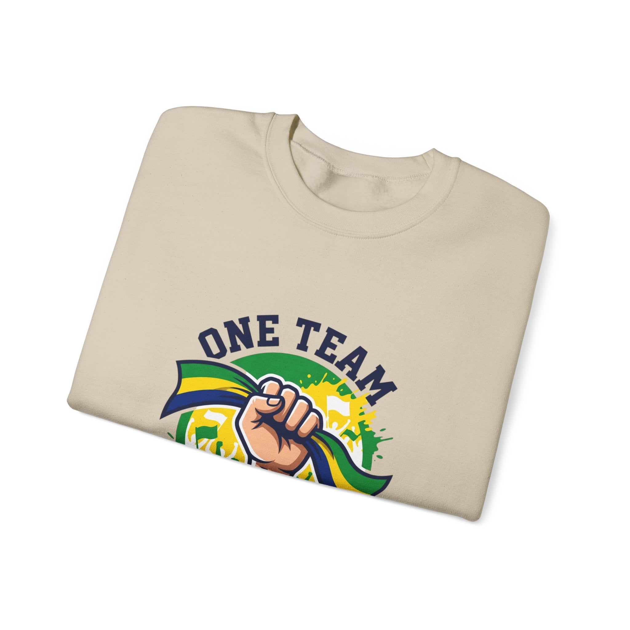 One Team One Brasil Sweatshirt | country pride, retro soccer