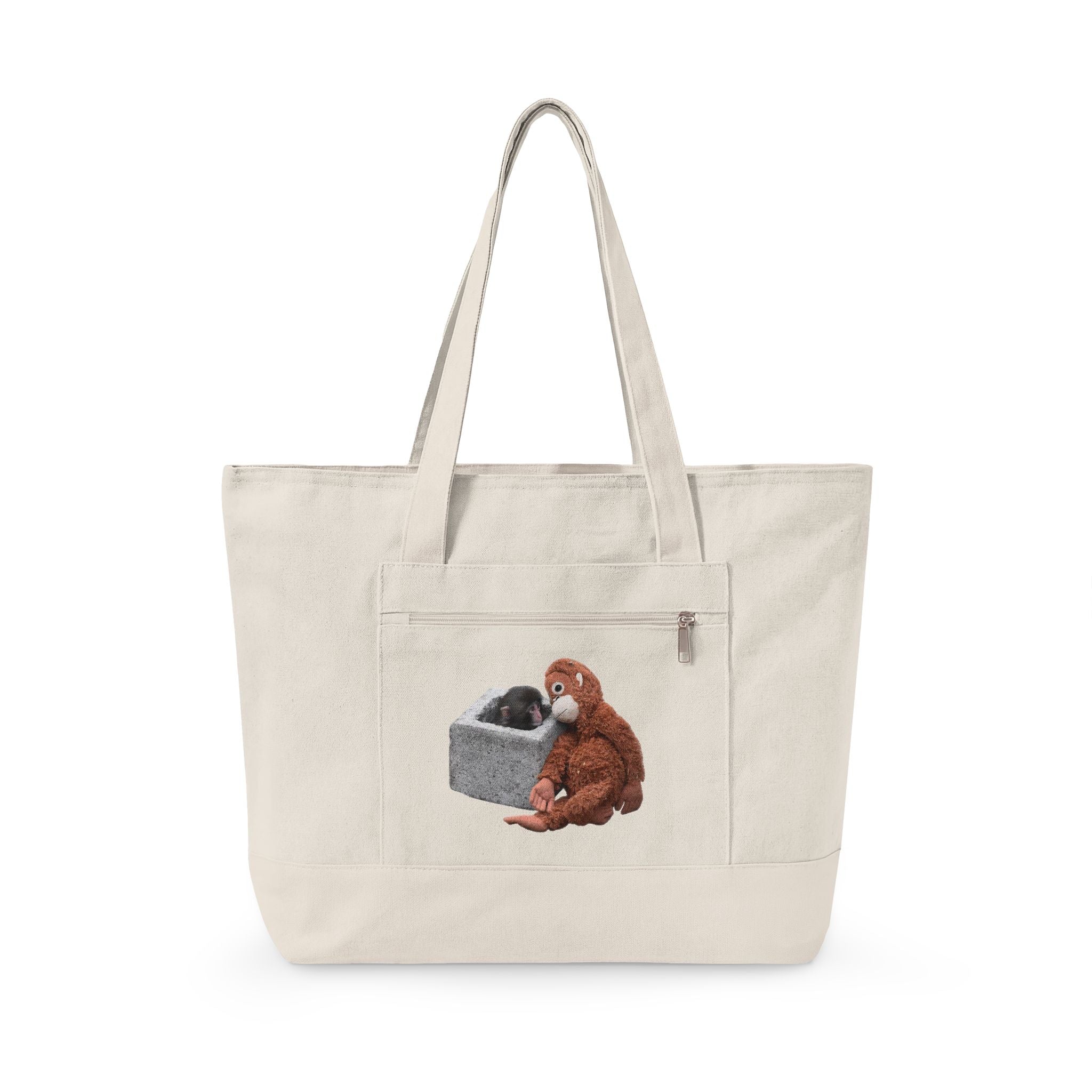 Punch the Monkey Canvas Tote