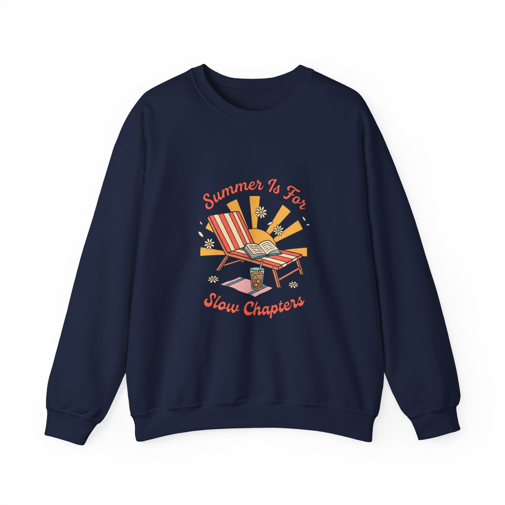 Summer Is For Slow Chapters Crewneck, summer aesthetic, retro coastal vibes