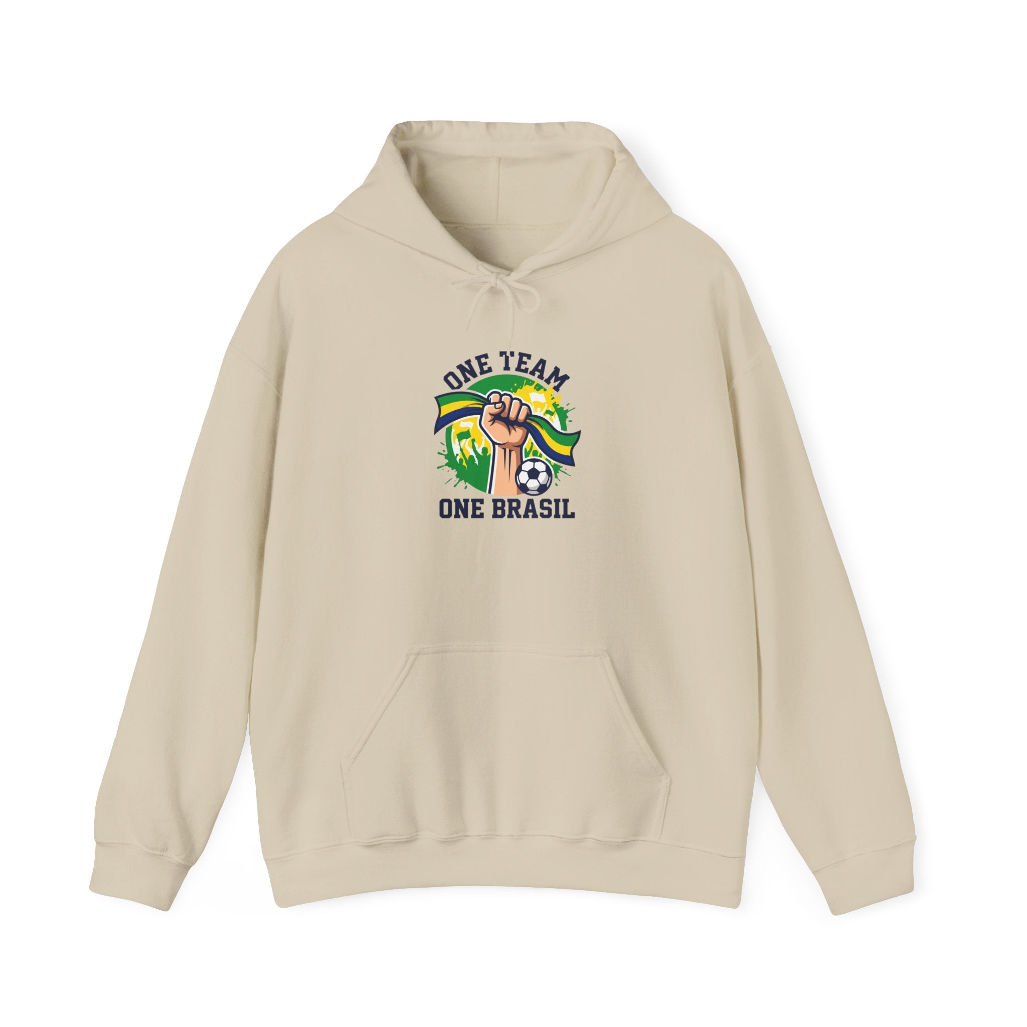 One Team One Brasil Hoodie | country pride, retro soccer