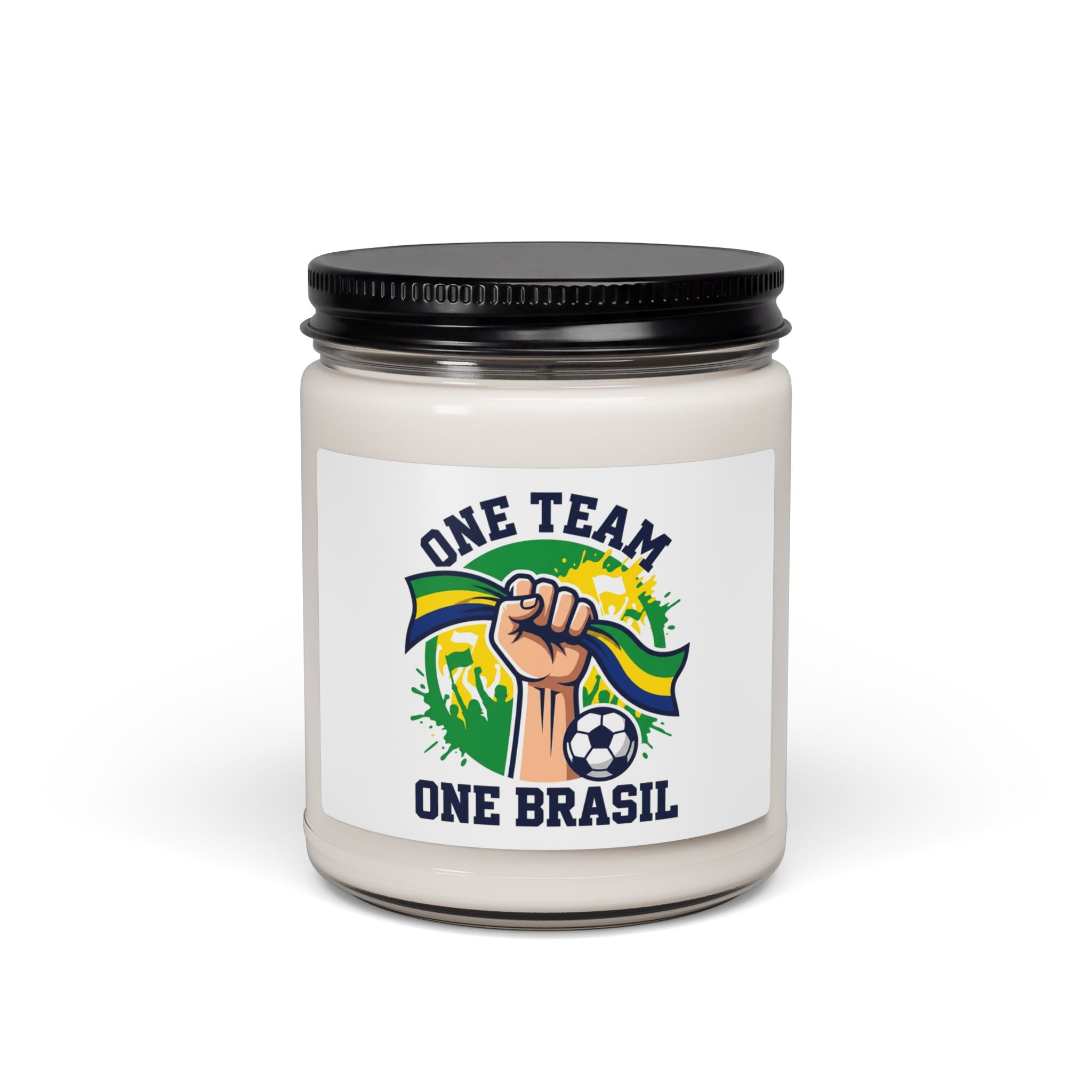 One Team One Brasil Candle, Country Pride Retro Soccer, National Colors