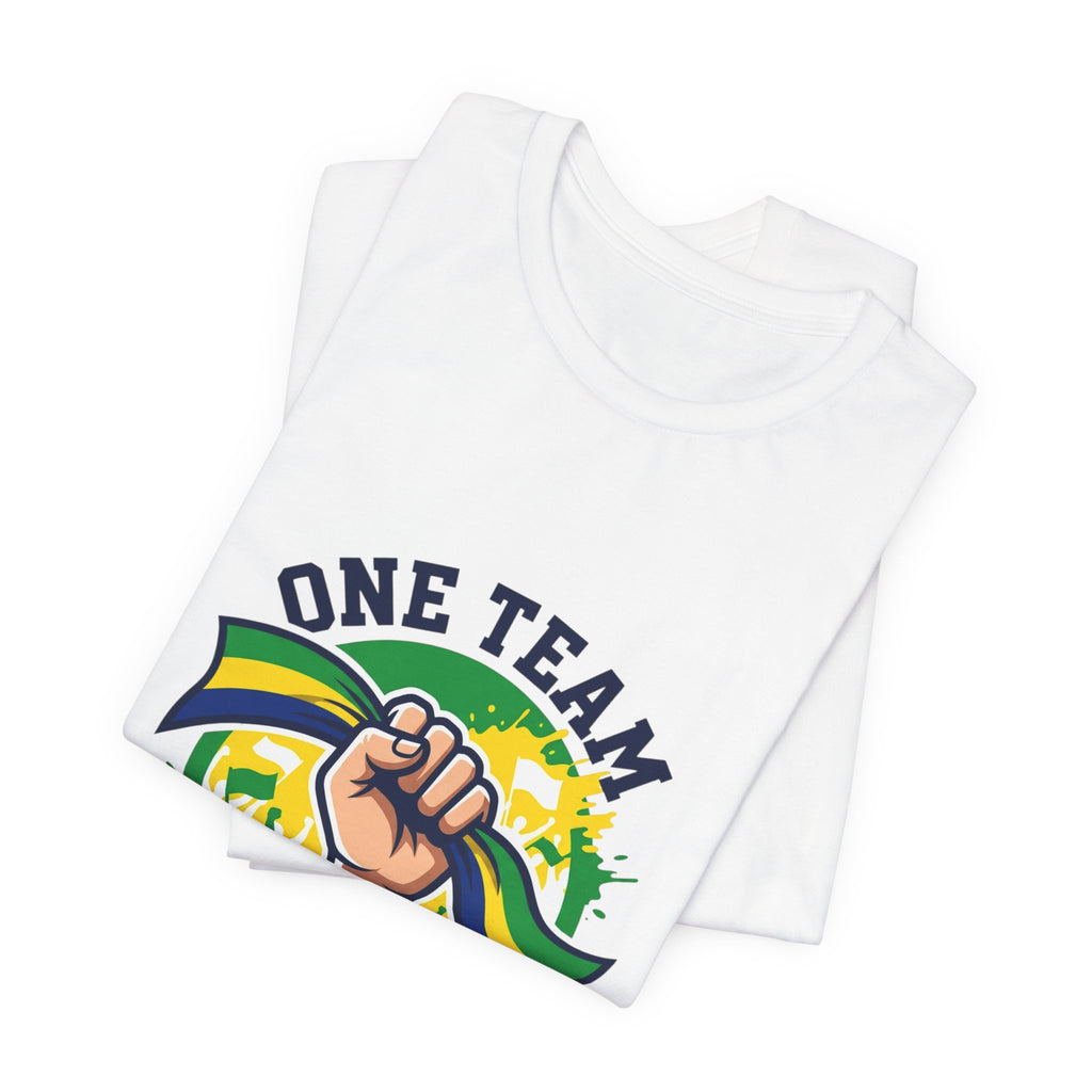 One Team One Brasil T-Shirt | Brazil Soccer, Country Pride, Retro Supporters