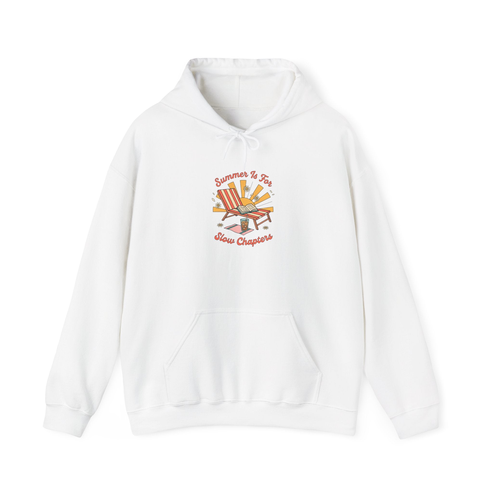 Sunny Beach Chair Illustration Hoodie | summer aesthetic, coastal vibes