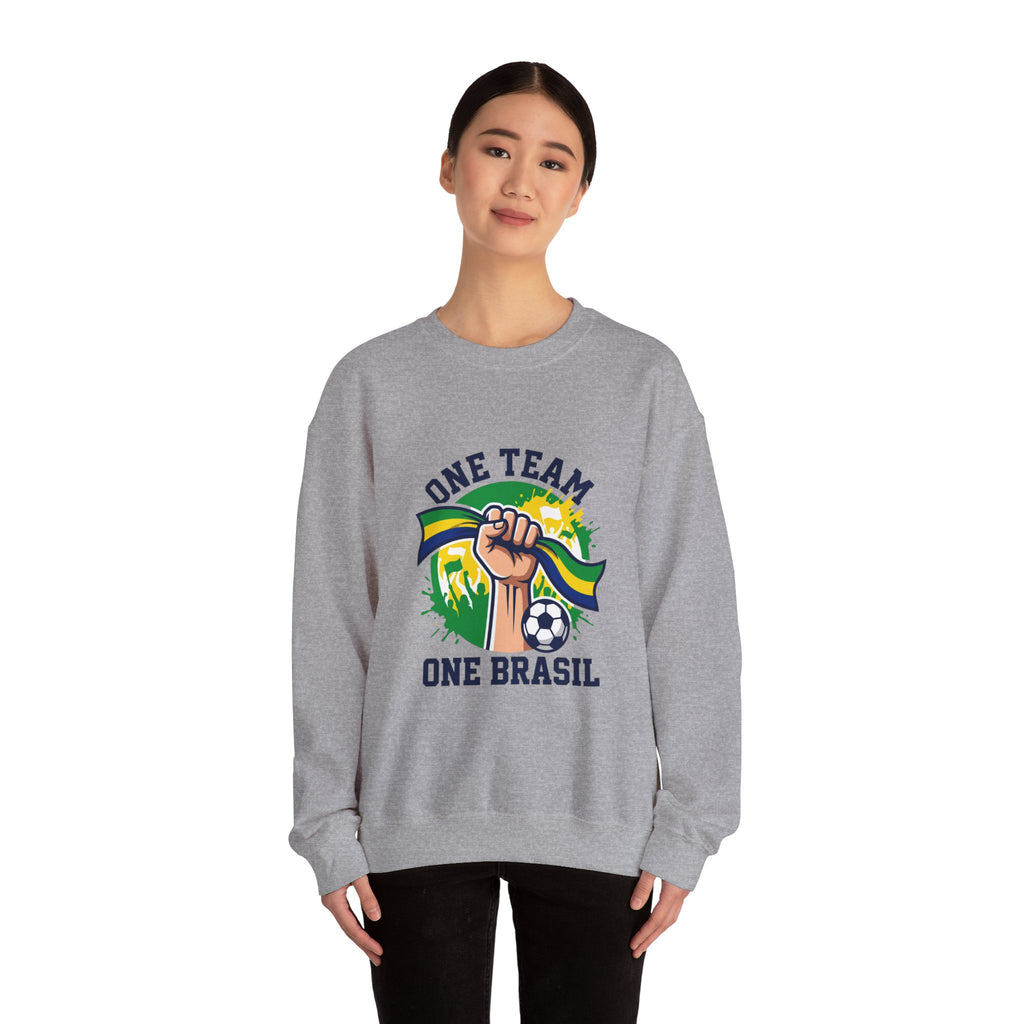 One Team One Brasil Sweatshirt | country pride, retro soccer