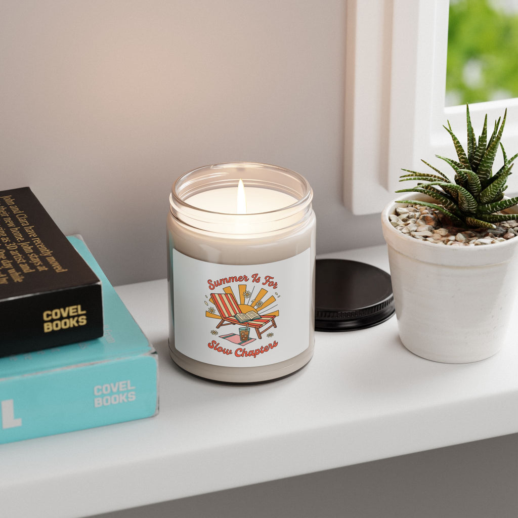 Sunny Coastal Chair Candle, Soy Candle | Summer Aesthetic, Retro Pastel