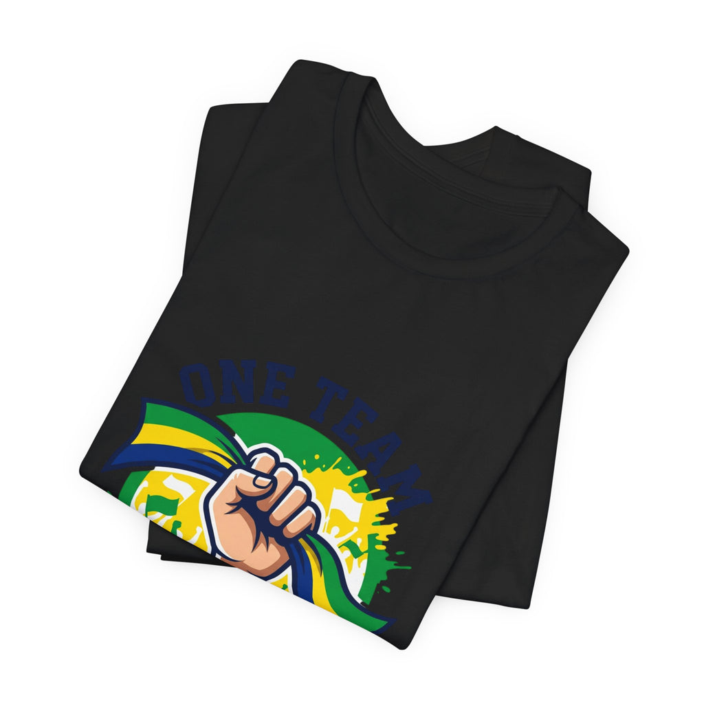 One Team One Brasil T-Shirt | Brazil Soccer, Country Pride, Retro Supporters