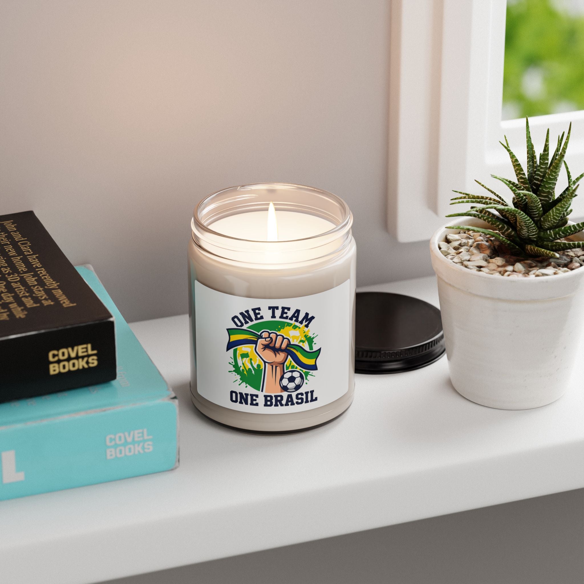 One Team One Brasil Candle, Country Pride Retro Soccer, National Colors