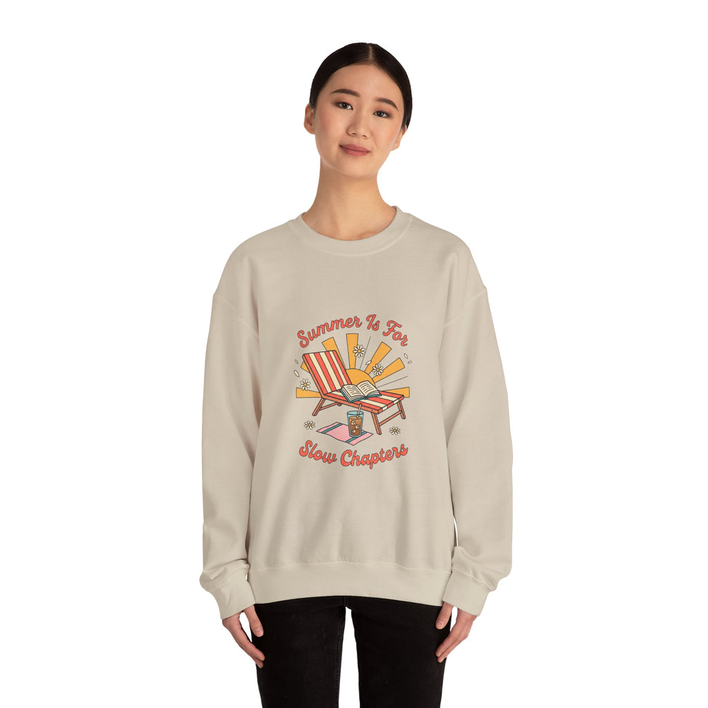 Summer Is For Slow Chapters Crewneck, summer aesthetic, retro coastal vibes
