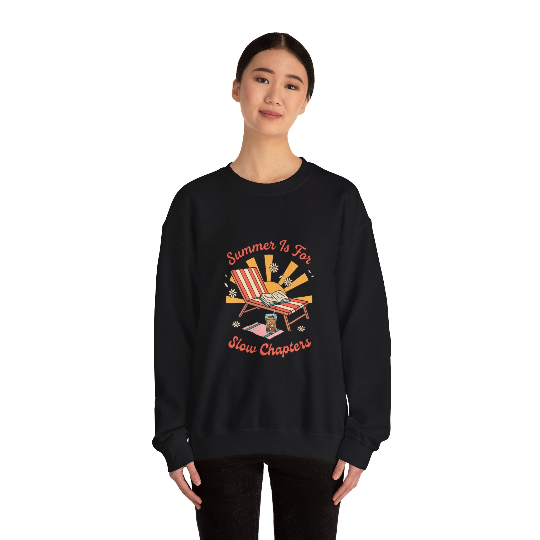 Summer Is For Slow Chapters Crewneck, summer aesthetic, retro coastal vibes