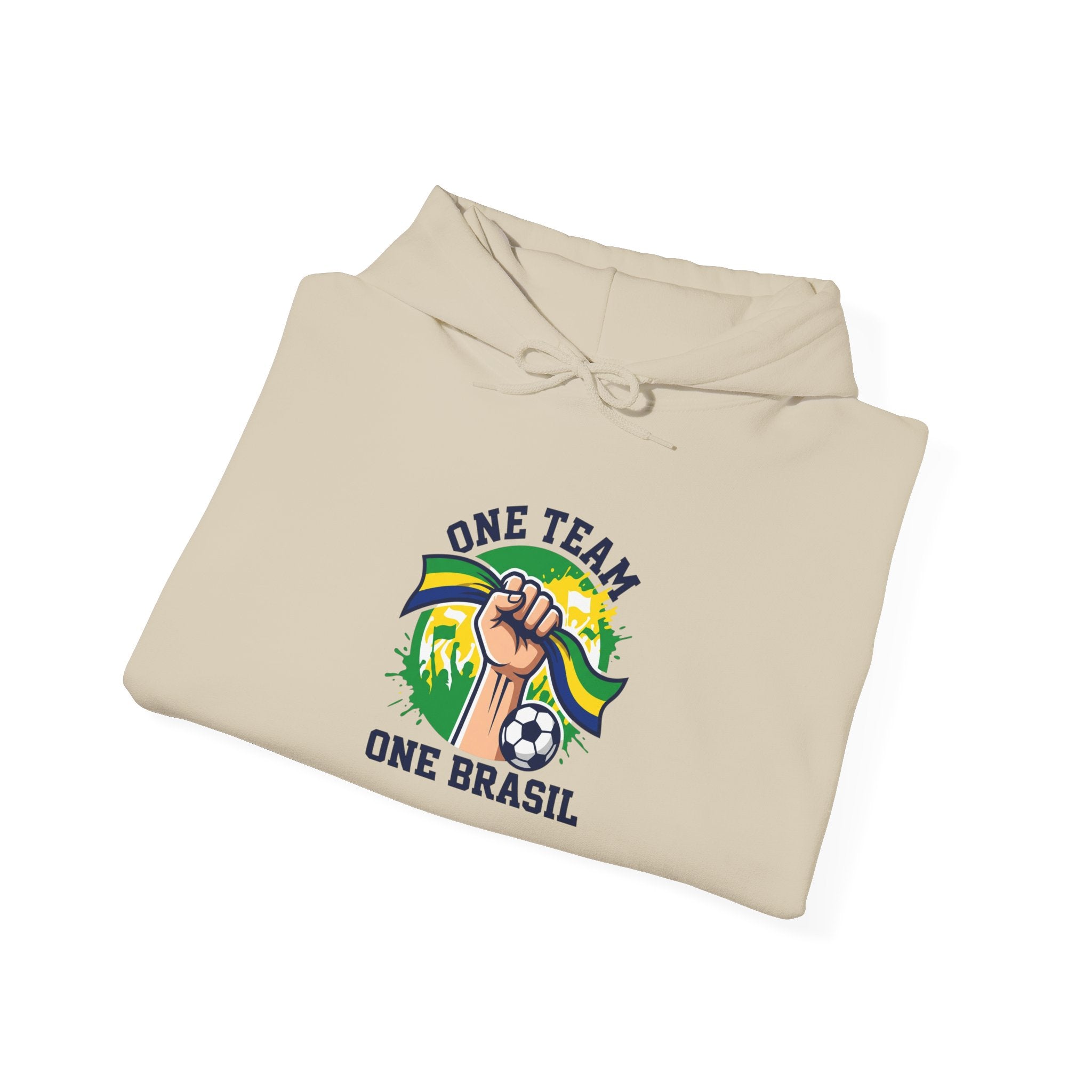 One Team One Brasil Hoodie | country pride, retro soccer