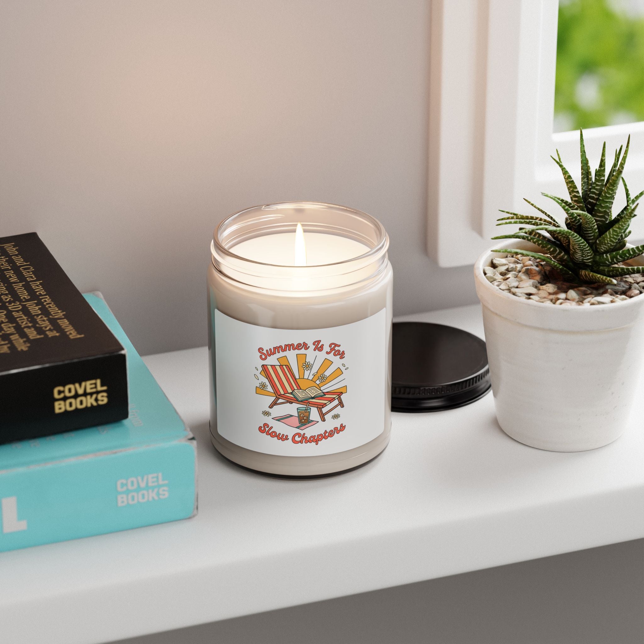Sunny Coastal Chair Candle, Soy Candle | Summer Aesthetic, Retro Pastel