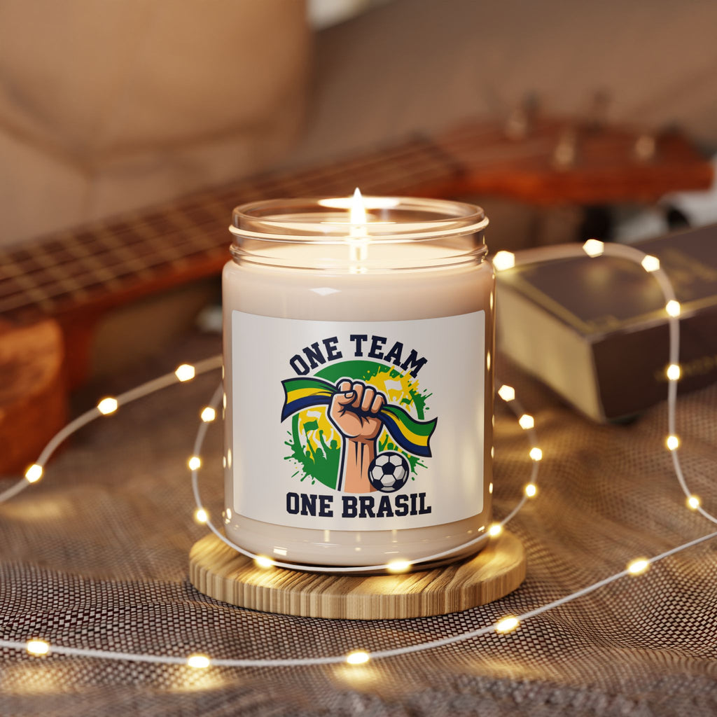 One Team One Brasil Candle, Country Pride Retro Soccer, National Colors