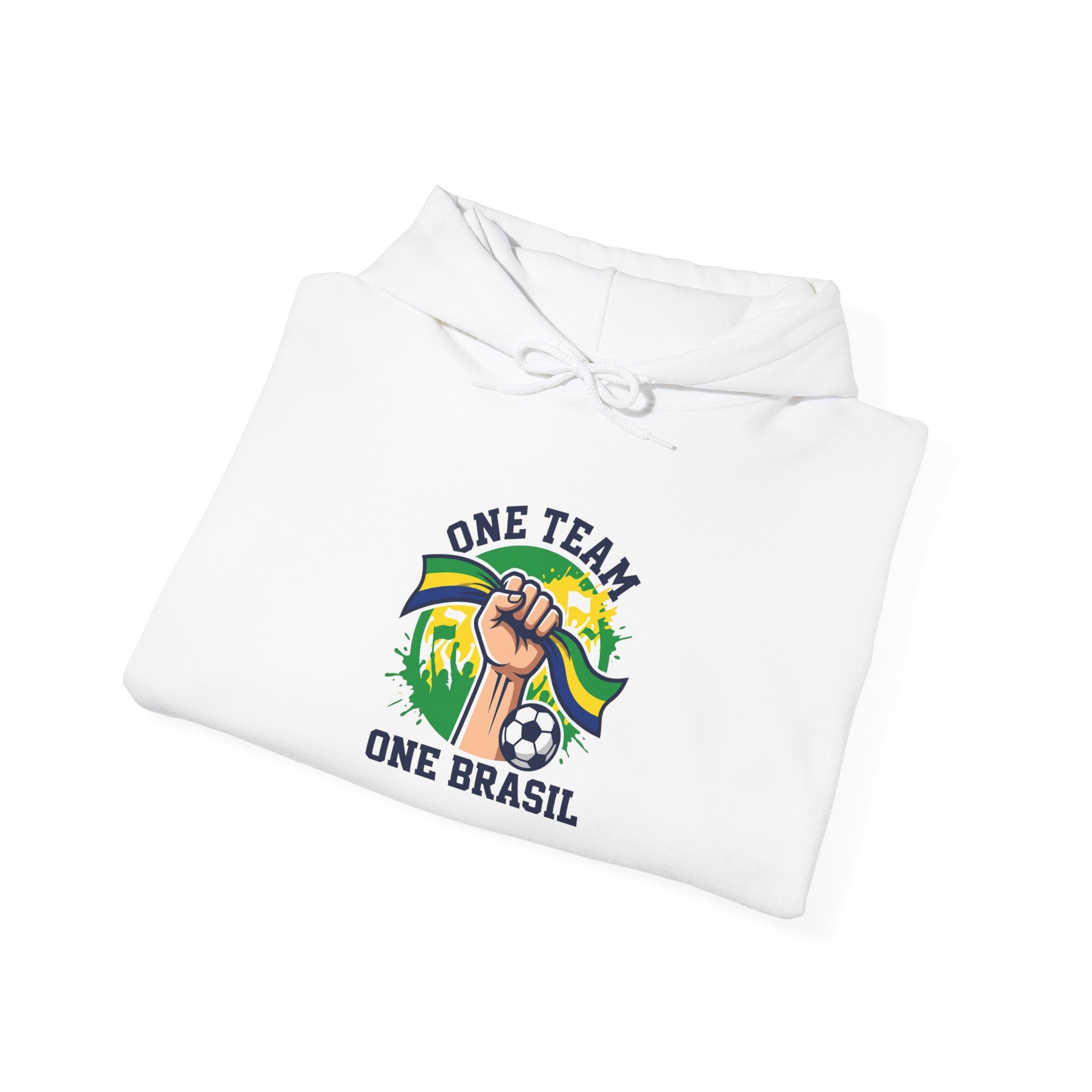 One Team One Brasil Hoodie | country pride, retro soccer