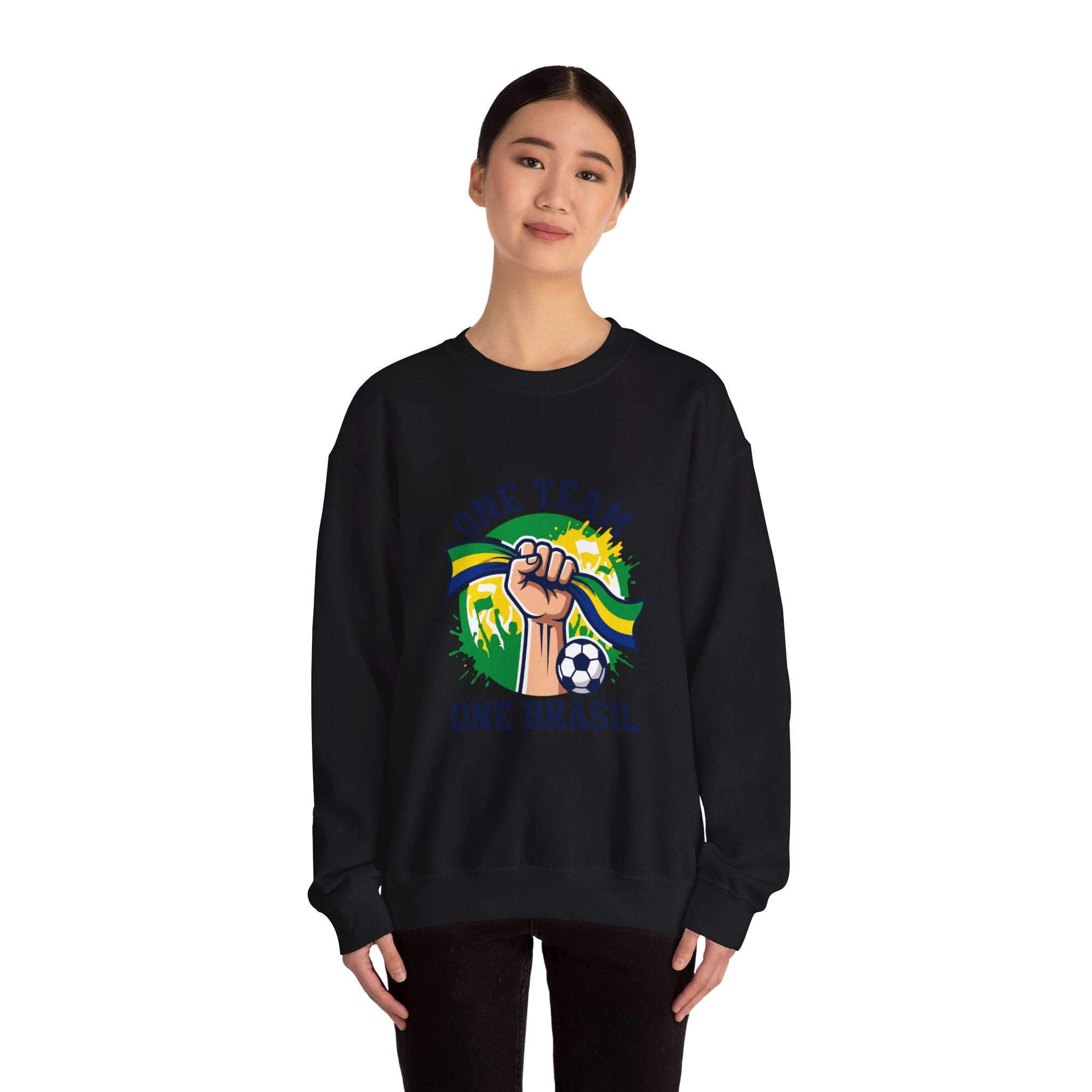 One Team One Brasil Sweatshirt | country pride, retro soccer