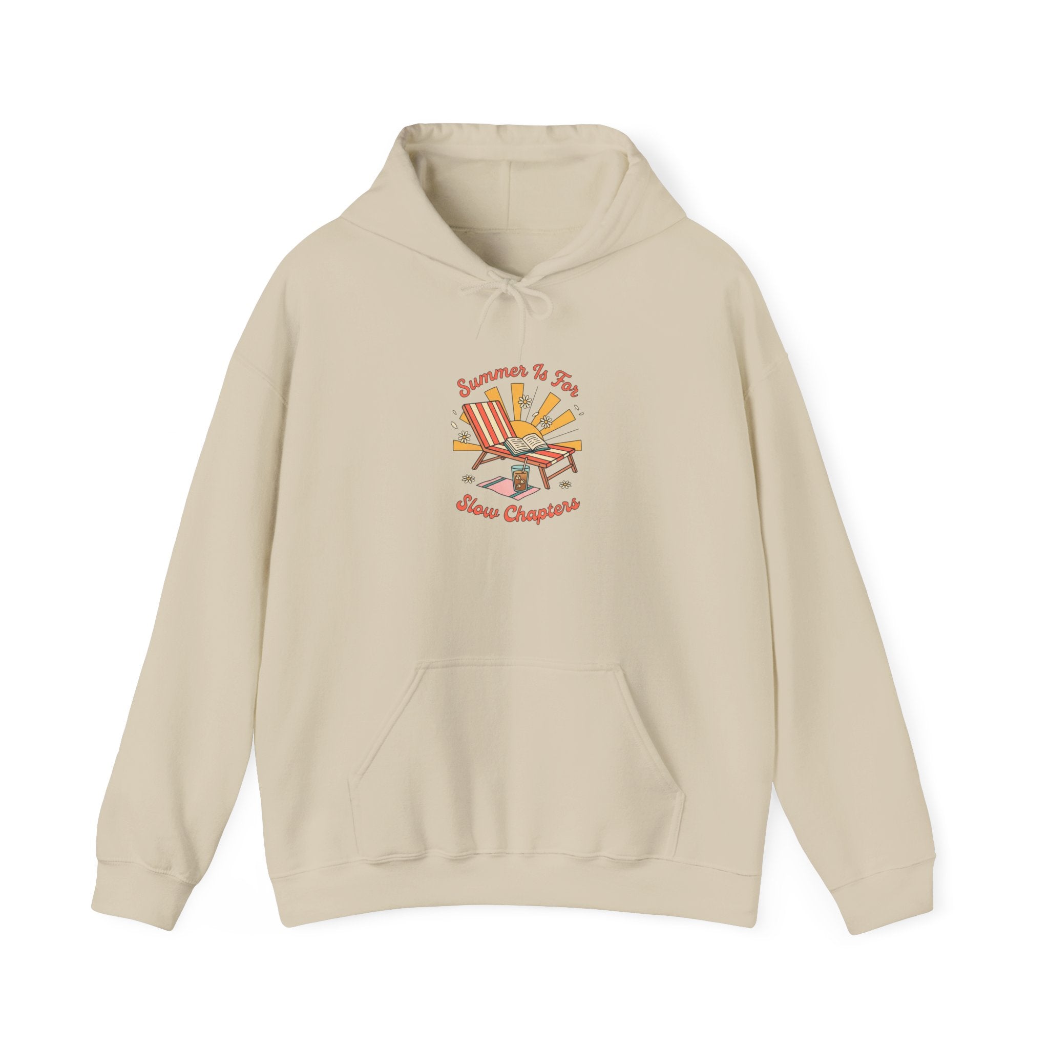 Sunny Beach Chair Illustration Hoodie | summer aesthetic, coastal vibes