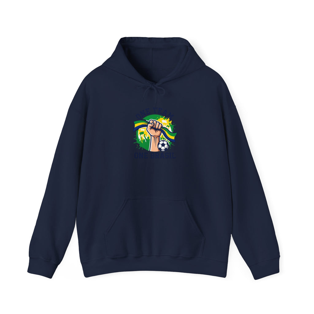 One Team One Brasil Hoodie | country pride, retro soccer