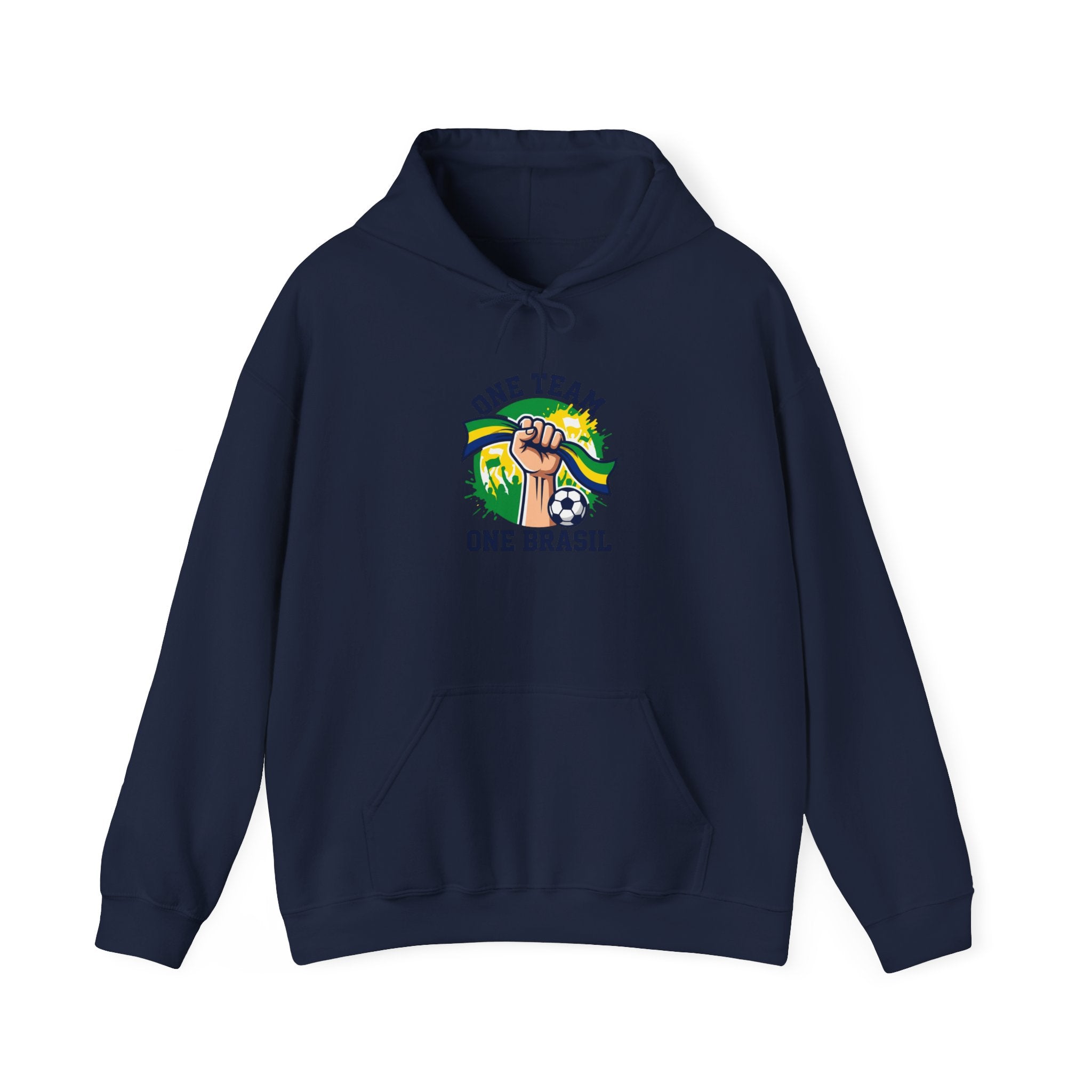 One Team One Brasil Hoodie | country pride, retro soccer