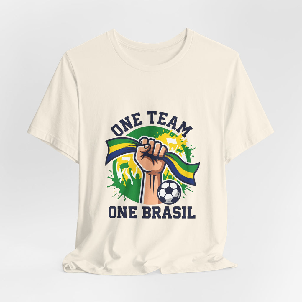 One Team One Brasil T-Shirt | Brazil Soccer, Country Pride, Retro Supporters
