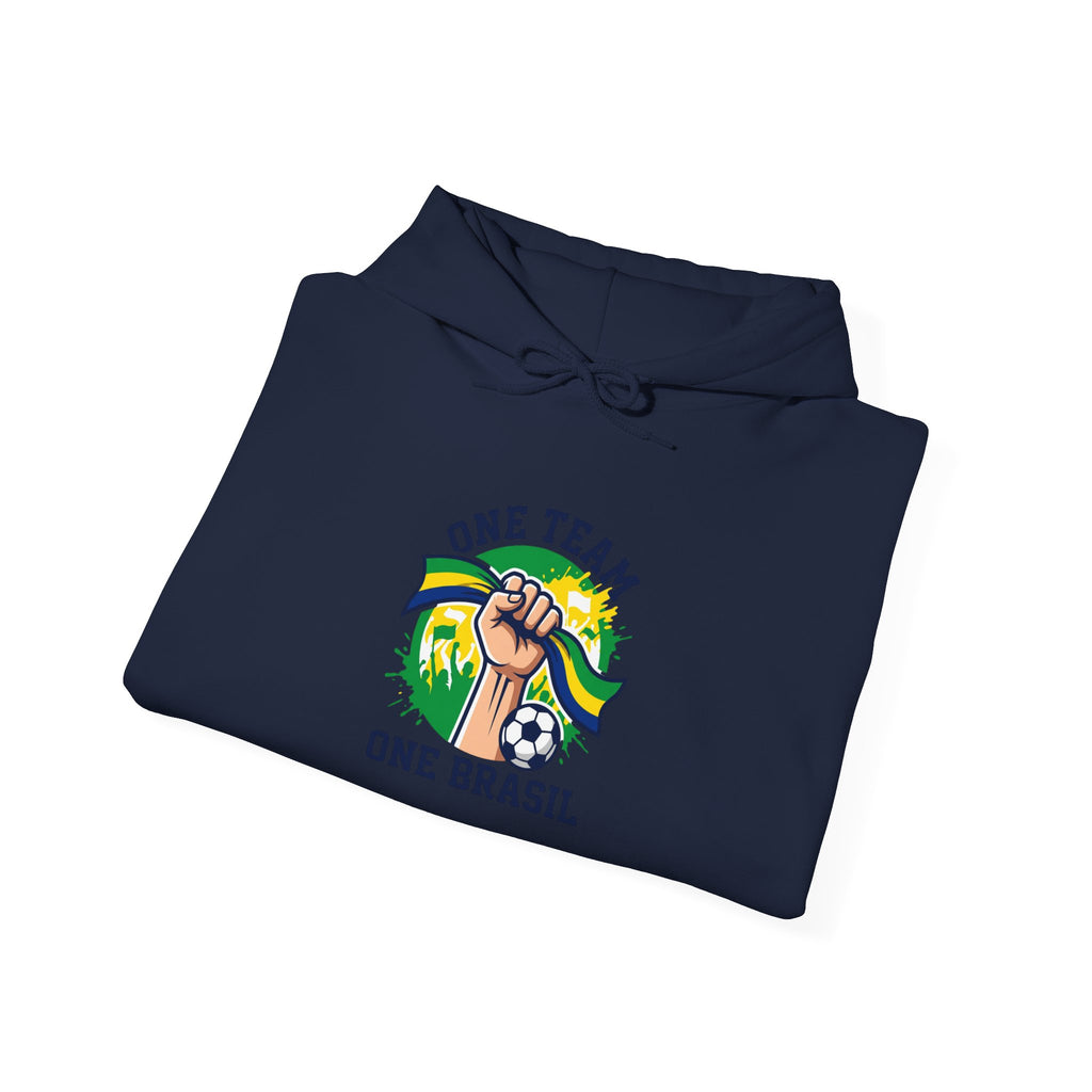 One Team One Brasil Hoodie | country pride, retro soccer